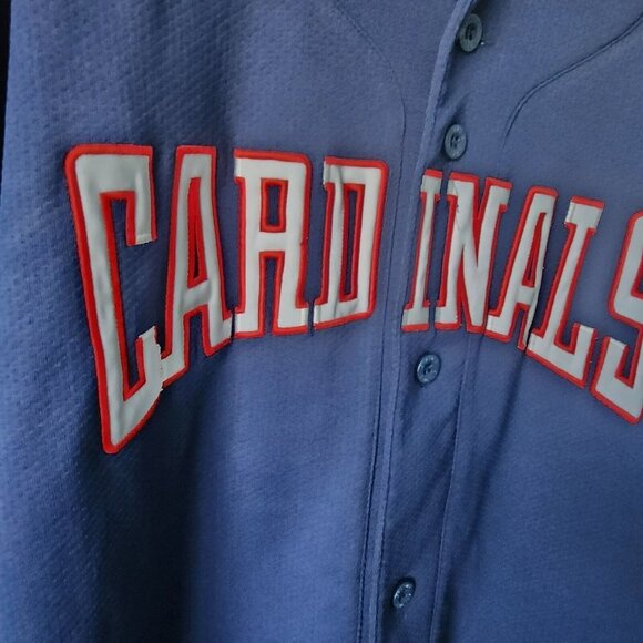 Vintage MLB Starter St Louis Cardinals Starter Navy Blue Baseball Jersey Size L - Picture 5 of 13